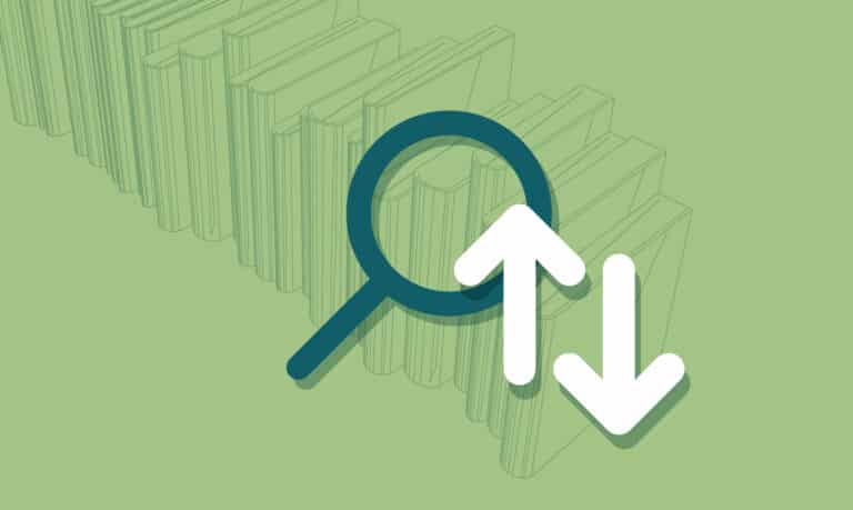 Grafik med søgesymbol